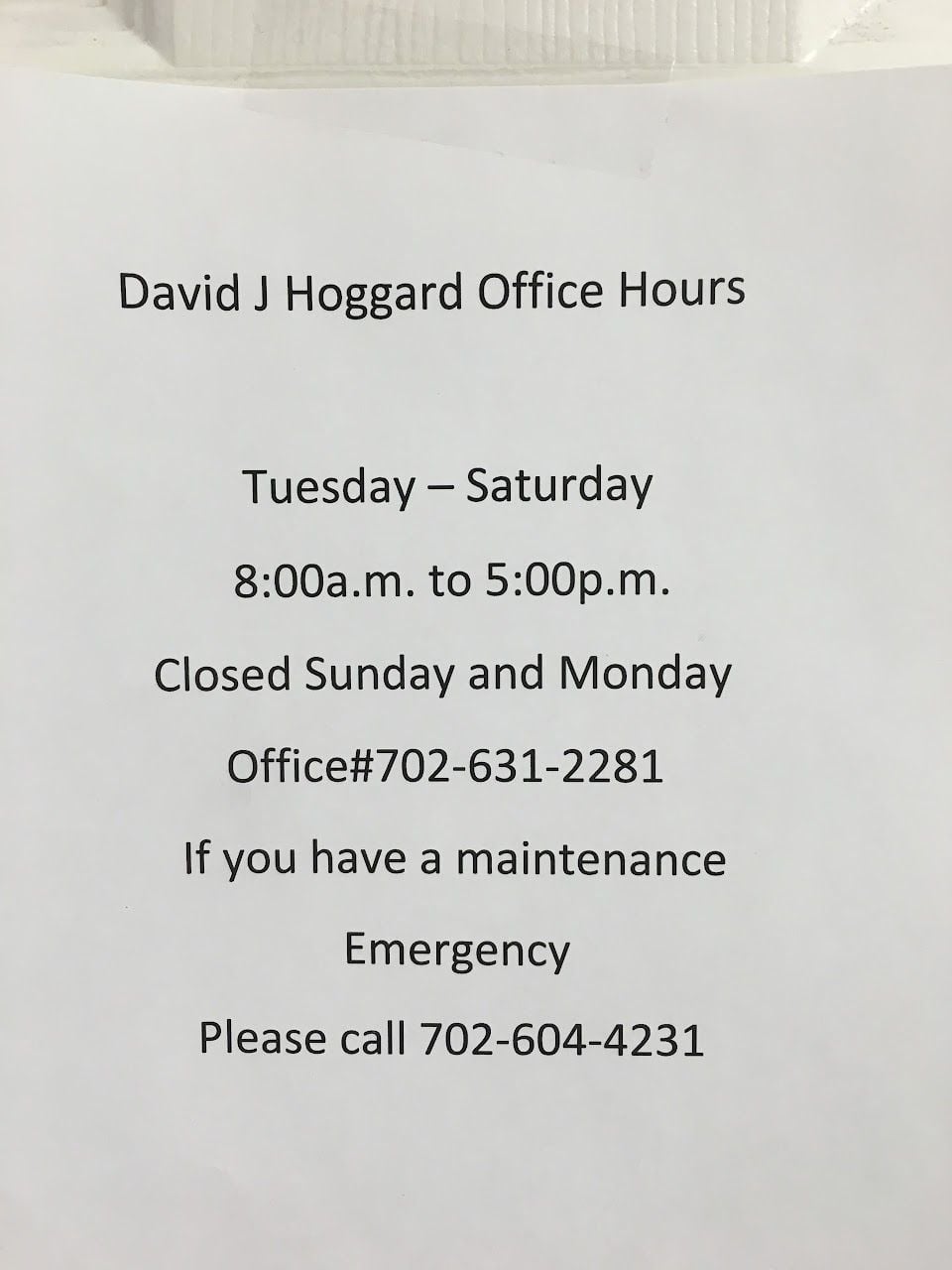 David Hoggard Family Comm. Aka Evergreen