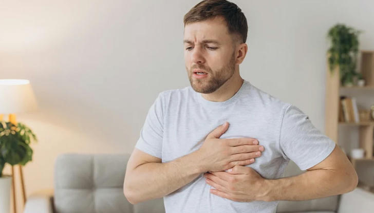 Chest pain spreading to the arm usually involves which organ?