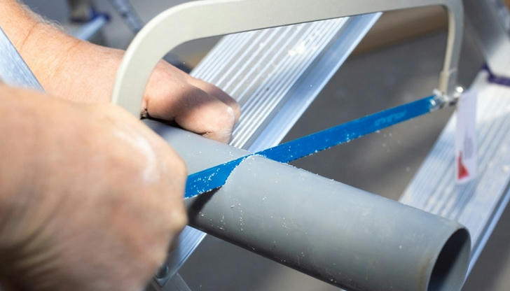 Which pipe is lightweight and easy to cut on-site with a handsaw?
