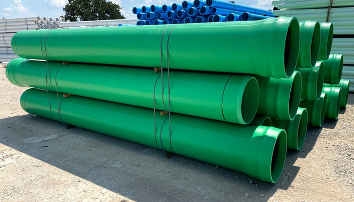 Which pipe is chemically resistant, maintains integrity under heat, and is safe for drinking water?