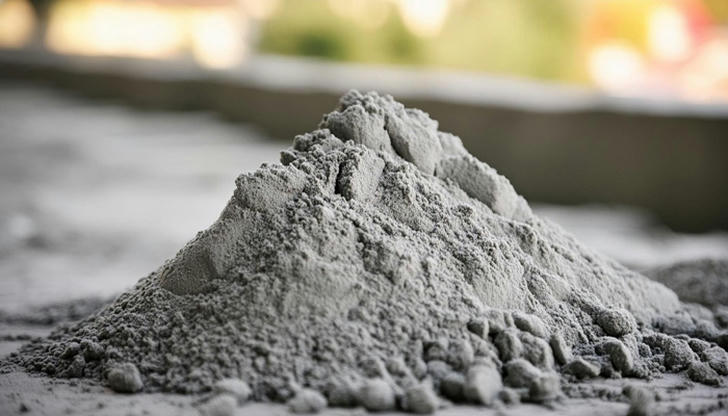 Which material acts as the main binding agent in concrete?
