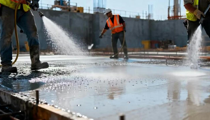 Why is curing important after concrete is poured?