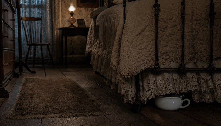 What classic household vessel was stored under the bed for nighttime use before indoor plumbing became universal?