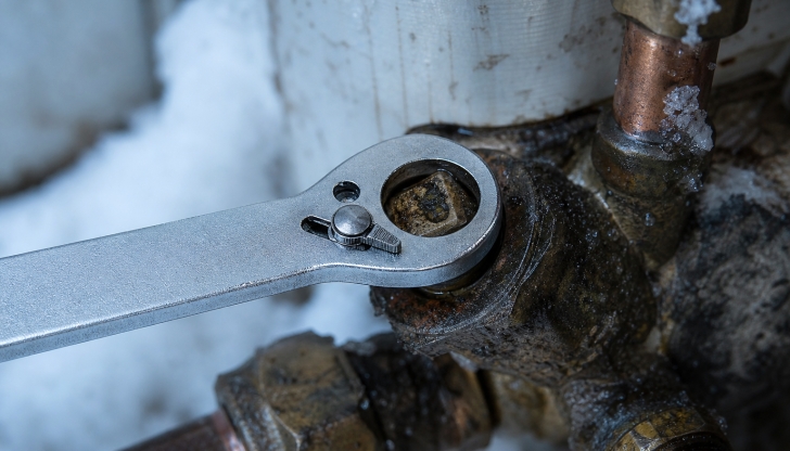 What square-drive hand ratchet is used to open or close standard HVAC service valves?