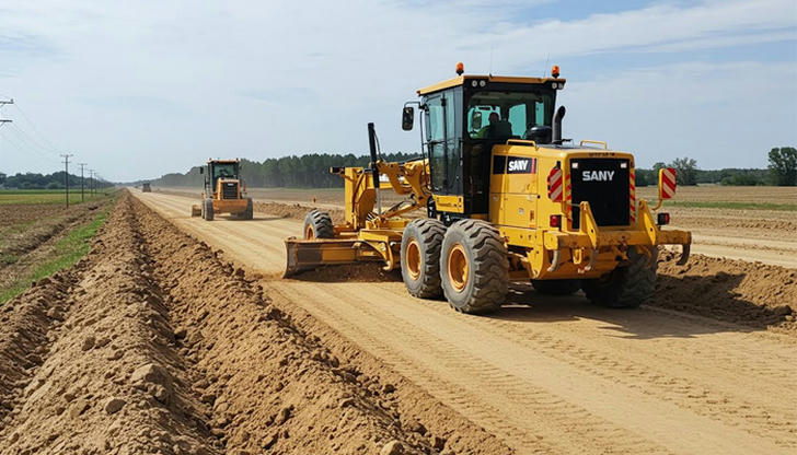 What is the main purpose of a motor grader?