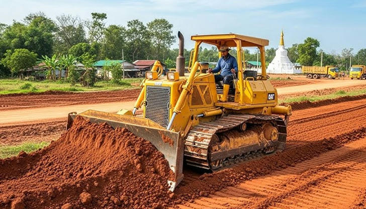 A bulldozer is primarily used for which task?