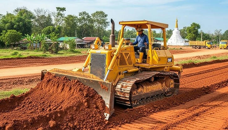 Where is a bulldozer most effectively used?