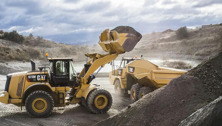 Which work scenario suits a wheel loader?