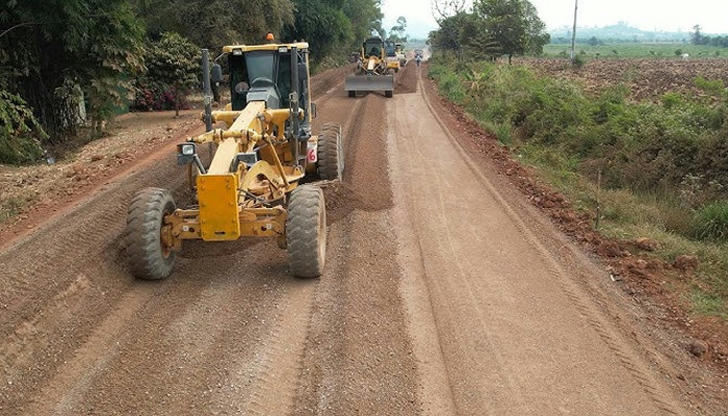 Where would a motor grader be most useful?