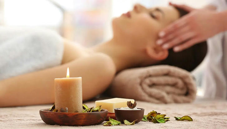 Using plant-based scents for relaxation. Which therapy is this?