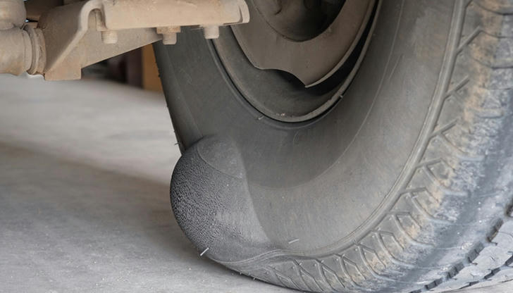 What’s a key sign of a tire problem on the road?