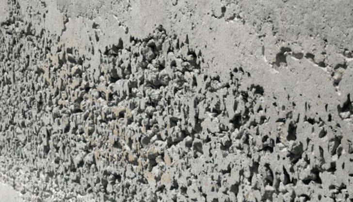 Why does concrete sometimes have honeycombing?