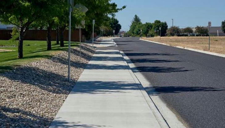 What type is typically used for sidewalks?