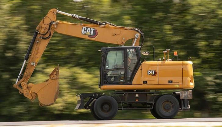 What does a wheeled excavator do best?