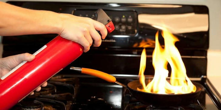 Which extinguisher is suitable for kitchen grease fires?