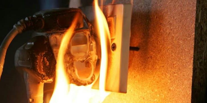 Which hazard occurs if water is used on an electrical fire?