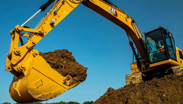 When an excavator finishes digging and starts refilling, what changed?