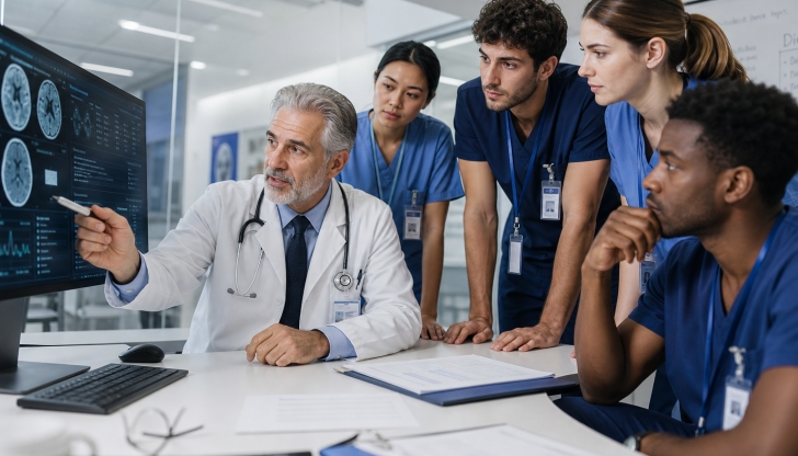 In a teaching hospital team, who is the "Attending Physician"?