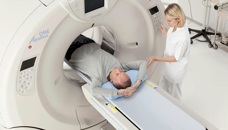 Which imaging technique relies on ionizing radiation to produce cross-sectional pictures?