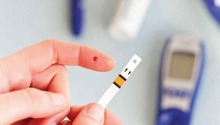 A diabetes screening test measures what?