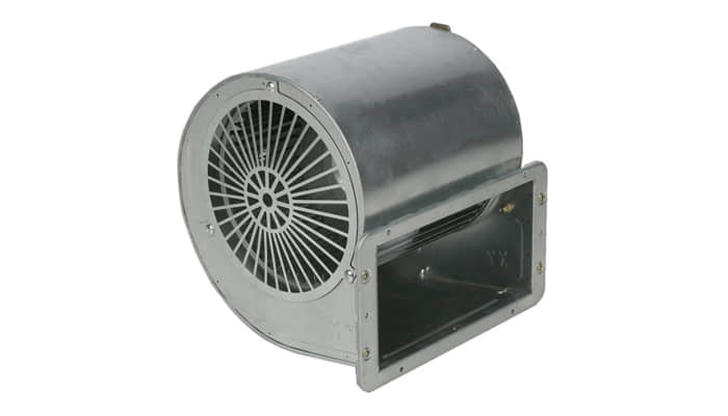Which component helps push air through ducts and vents to reach every room?