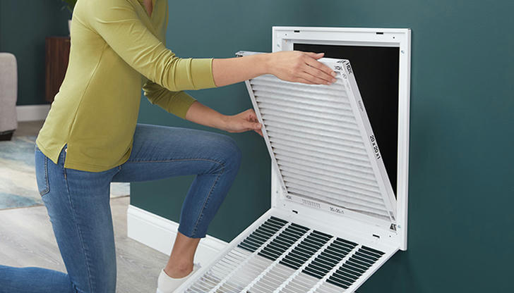 Which HVAC-related task is generally safe for a homeowner to do themselves?