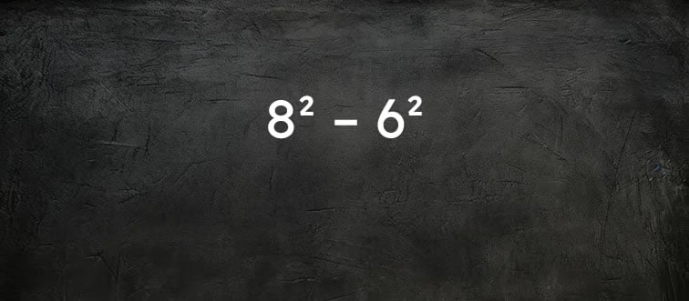 Solve: 8² – 6²