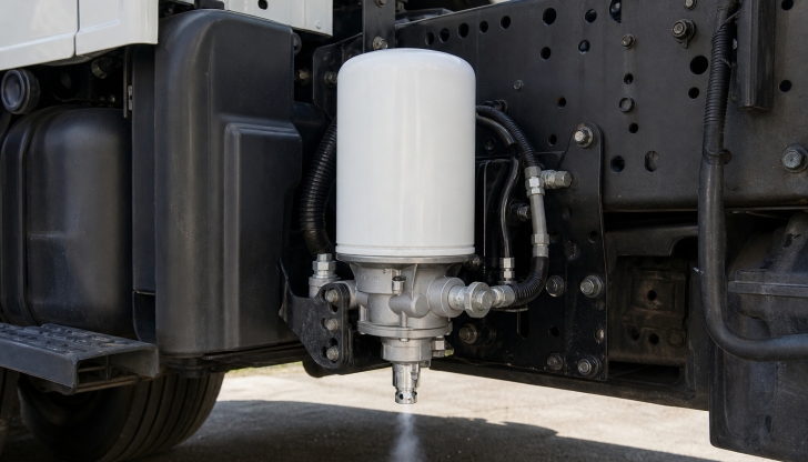 What critical function does the air dryer perform in a pneumatic brake system?