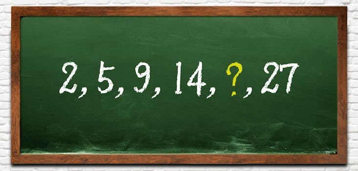 Can you work out which number goes in the place of the question mark?