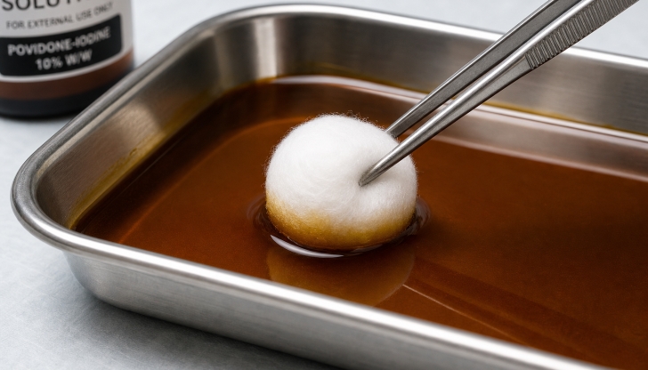 What soft, fluffy sterile spheres are usually drenched in rubbing alcohol or antiseptic to dab on injection sites?