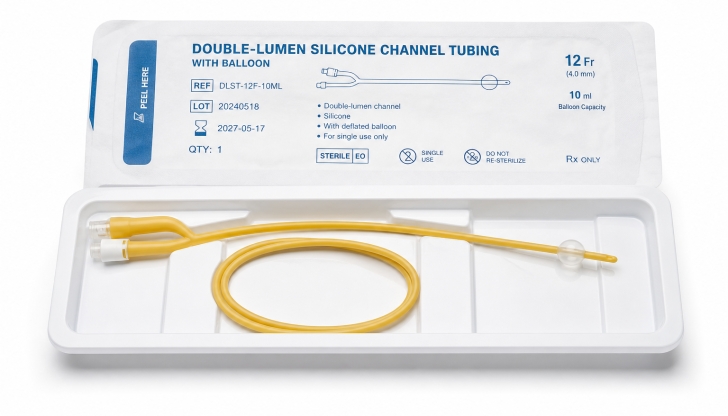 What flexible, balloon-anchored tube is steered through the urethra directly into the bladder to collect urine?