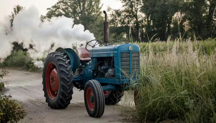 What system provides pressure for tractor hydraulics?