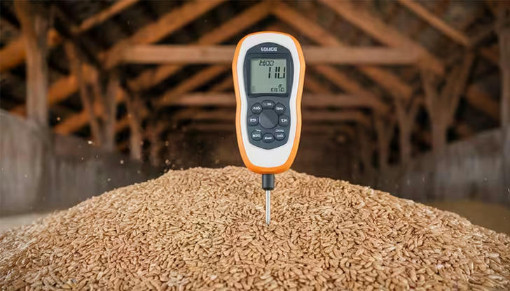 What does a grain moisture meter measure?