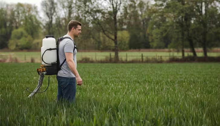 Which sprayer is carried on the operator’s back?