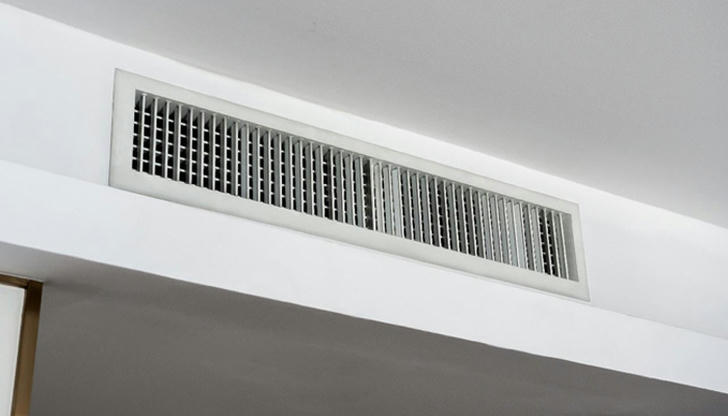 What does the “RETURN AIR” label on a vent indicate?