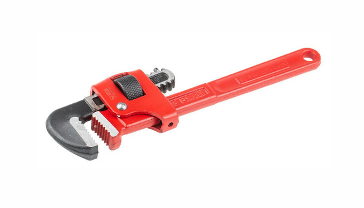 Which tool is often used to grip and turn plumbing pipes?
