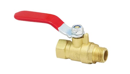 Which component allows you to shut off water quickly in an emergency?