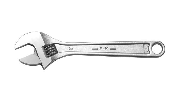 This tool has a movable jaw controlled by a thumb wheel. Name it.