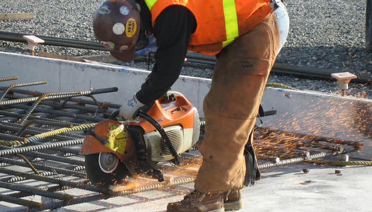 What is the primary task performed using a rebar cutter?