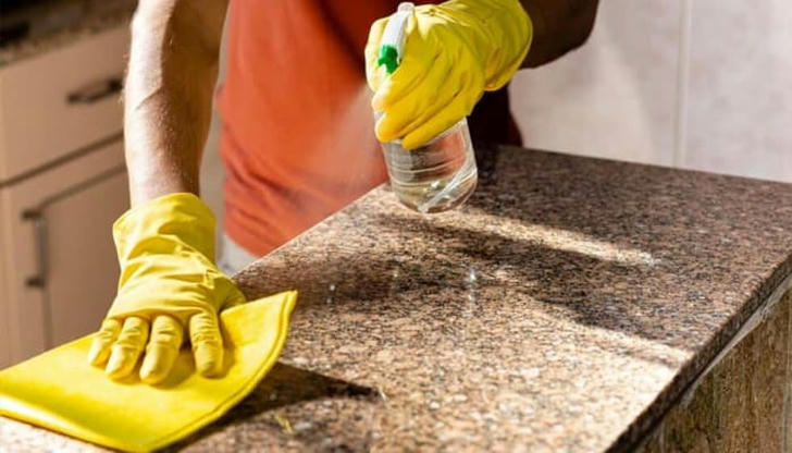 Which option can harm kitchen stone countertops?
