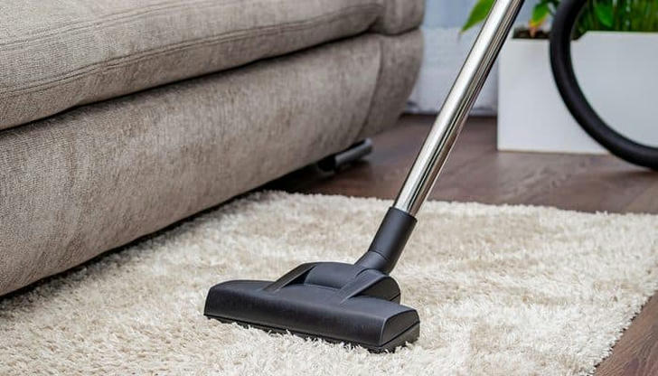 After vacuuming, what is the most noticeable feature of the carpet?