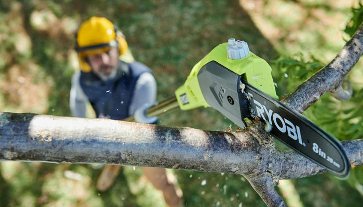 Which tool is commonly used for high tree branches?