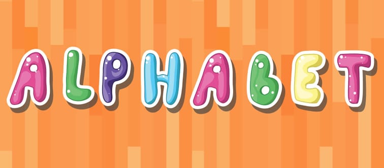 How many letters are in the word “alphabet”?