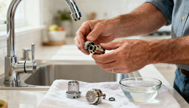 Water pressure suddenly drops in one sink only. Most likely cause?