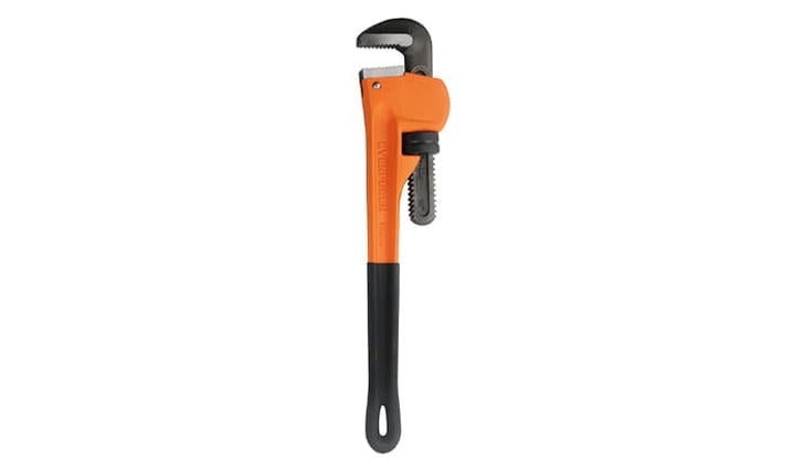 Which tool is primarily used to grip and turn pipes?