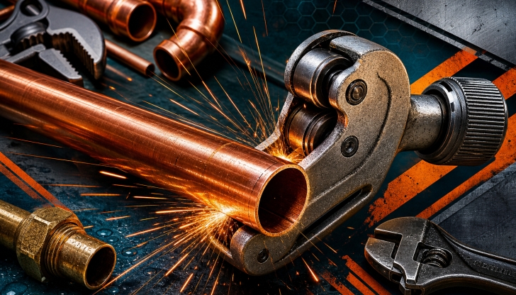 Which tool is used to cut copper pipes?