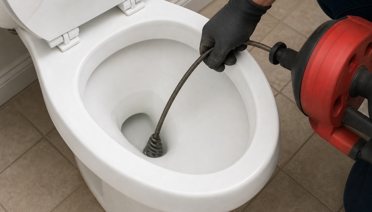 What does a toilet auger do?