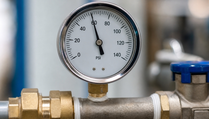 What is a water pressure gauge used for?