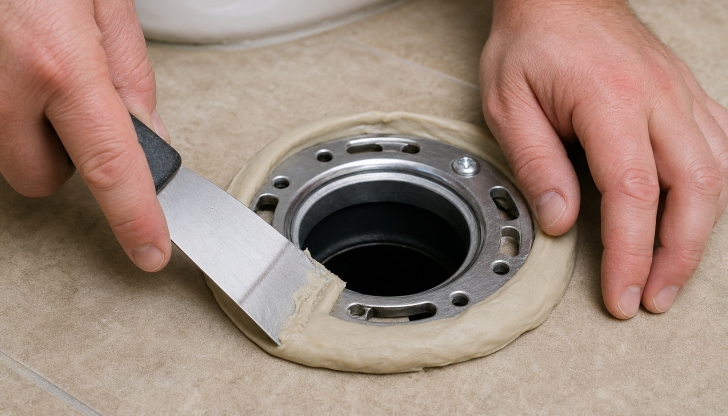 Which tool is used to apply sealant to pipe threads?