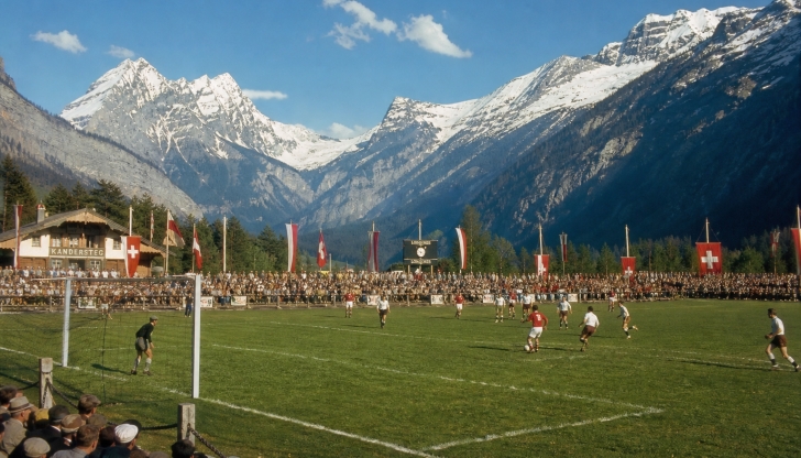 Which beautiful alpine country hosted the legendary 1954 tournament where the "Miracle of Bern" occurred?